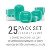 Rubbermaid 50-Piece Food Storage Containers Set with Lids, Teal Splash