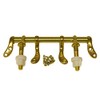LASCO 14-1053 Toilet Seat Hinge Polished Brass Metal with Bolts