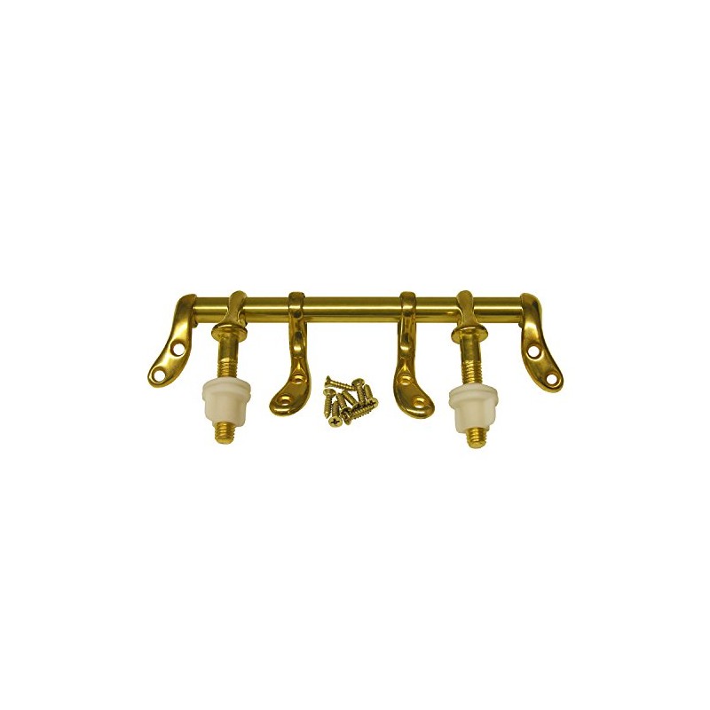 LASCO 14-1053 Toilet Seat Hinge Polished Brass Metal with Bolts
