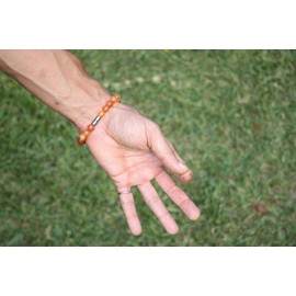 Auras by Osiris Carnelian Bracelet - 8mm Crystal for Sacral Chakra & Creativity