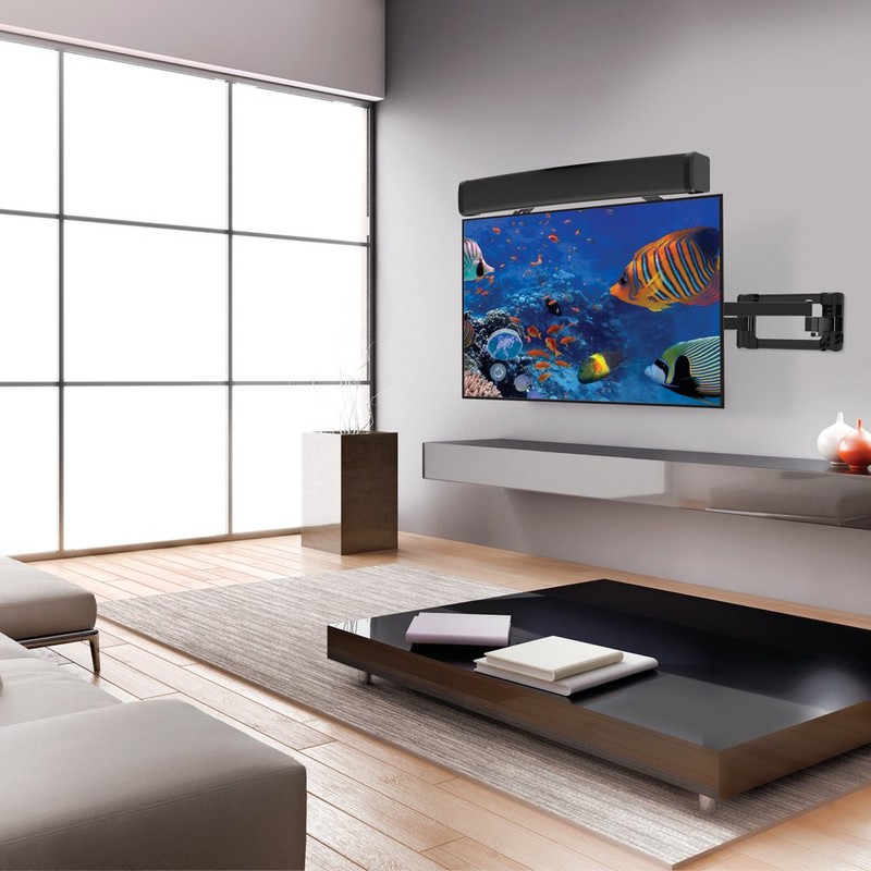 Barkan Universal Soundbar Mount, Adjustable Bracket for Mounting Above or