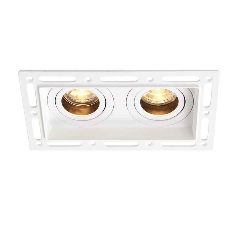 Saxby 94754 Matt White Twin/Double Trimless 360 Deg Tilt Dimmable