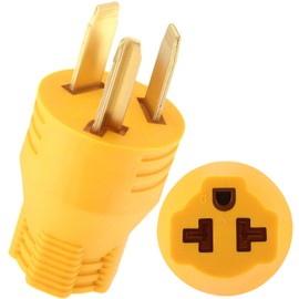 Kanayu 30 Amp to 20 Amp Dryer to EV Charger Adapter NEMA 10-30P to 5-15/20R or 6-15/20R, 30Amp 3 Prong Dryer Plug 10-30P to 240V 6-20R 6-15R 5-15R 5-20R T-Blade for EV Charging, HVAC, Industrial