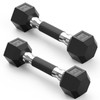 PAPABABE Hex Dumbbell Set of 2, 4 lb dumbbells pair,