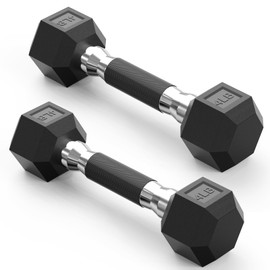 PAPABABE Hex Dumbbell Set of 2, 4 lb dumbbells pair, 4 Pound Weight Dumbbells for Women & Men, Hand Weights for Strength Training, Free Weights,pesas para ejercicios (4 Pair)