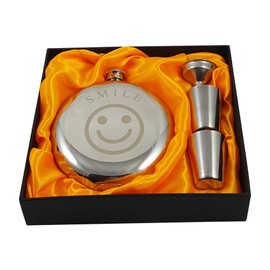 Smile Flask Gift Set