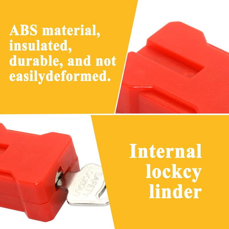 10Pcs 7397 Electrical Plug Lockout Device with 2 Keys, Fits