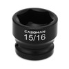 CASOMAN 1/2" Drive 15/16" Stubby Impact Socket Set, 6-Point, 1.1"