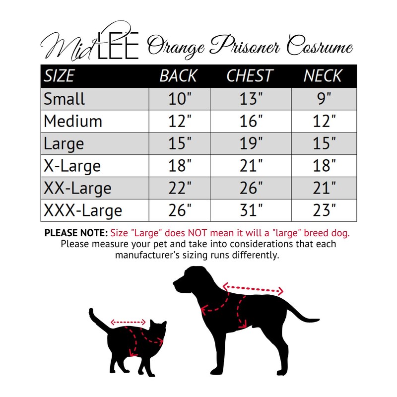 Midlee Orange Prisoner Costume (X-Large)