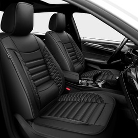 FQFZYMX Seat Covers for Subaru Outback 2010-2023 2024 2025: Car Seat Covers Full Set 5 Seats Waterproof Faux Leather Car Seat Cushion (Black)