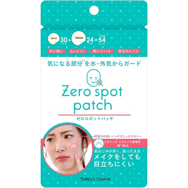  Today's Cosme Zero Spot Patch, 54 Patches, Acne Care,