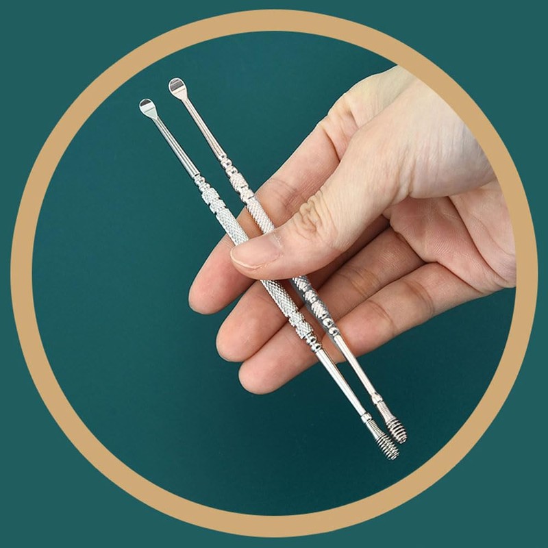 3 Pcs Stainless Steel Ear Cleaning Tool Spring Ear Spoons