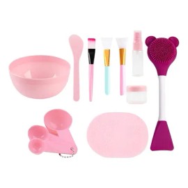Pzs Bowl Preparación Mascarilla Facial Brochas Frasco