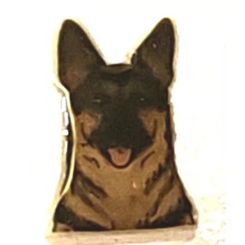 German Shepherd Dog Head Teeny Tiny Flat Acrylic Post Stud Earrings Jewelry