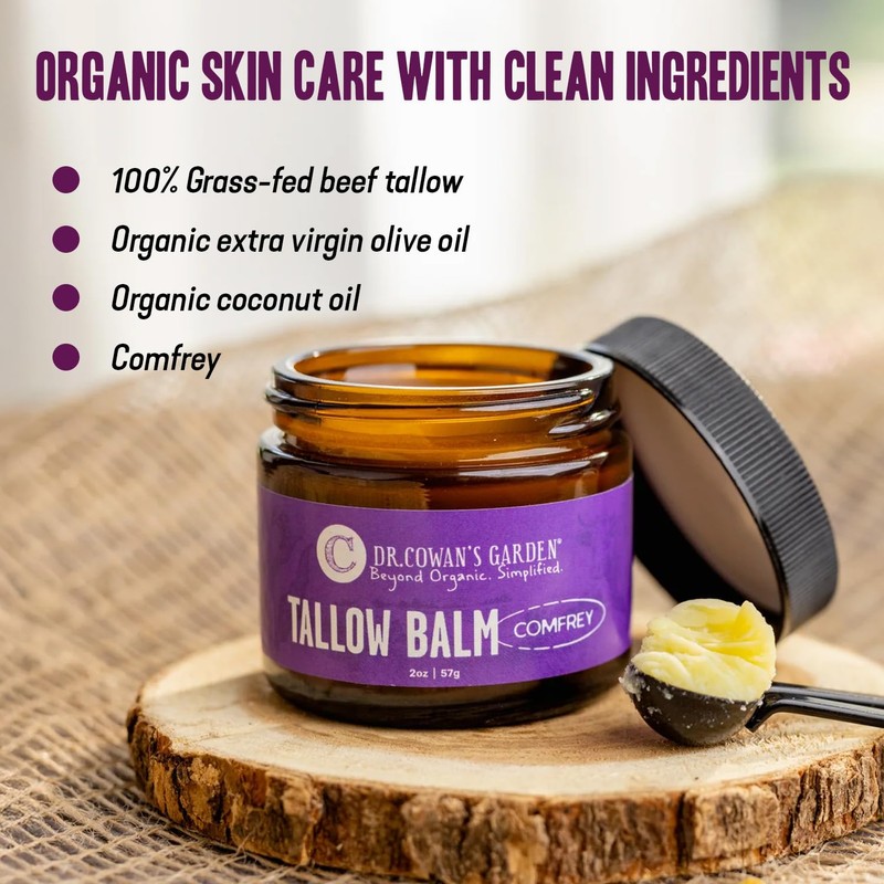 Dr. Cowan’s Garden Comfrey Tallow Balm - 100% Grassfed Beef