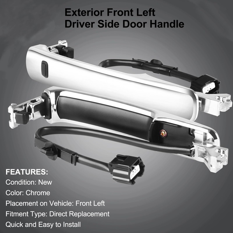 TAYATUO Front Left Driver Side Exterior Chrome Door Handle Compatible