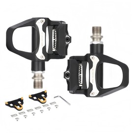 Road Bike Pedals, Clipless Bicycle Pedals with Cleats, 9/16" SPD Pedals Bikes Pedals, Cycling Pedal Cleats Set for Road, MTB, Spin Bike, Indoor & Outdoor Cycling