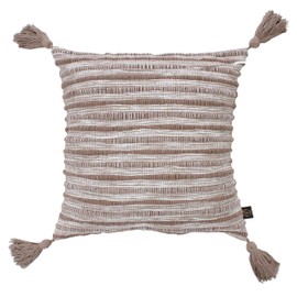 5M House of MV Castle Set of 2 Cushion Covers | 100% Cotton | Handwoven Design with Tassels | Soft & Breathable | Machine Washable | Ideal for Sofa, Bed, and Living Room Décor