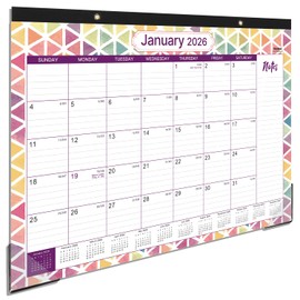2026 Desk Calendar - January 2026 to December 2026 - Desk Calendar 2026 Large 17" x 12", Large Ruled Blocks, to-do List & Notes, Corner Protectors, Office Supplies Calendar for Planning
