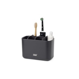 Joseph Joseph Easy-Store - Toothbrush Holder Caddy, Bathroom Storage, Large, Matt Black