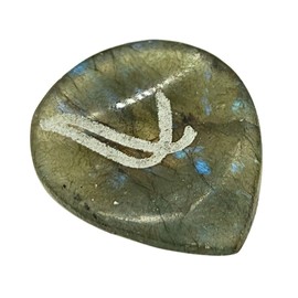 Wambooka Native Picks Rare Stones - Blue Ocean Transparent - Handmade Guitar Pick - Anatomical Footprint