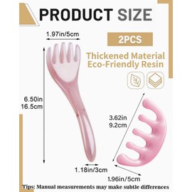 TPZORJX 2pcs Kopfhaut Massagegerät aus Harz, Kamm Gua Sha Kamm Kopfhaut Massagebürste Kopfmassagegerät Fünf Klauen Gesicht Massagegerät Multifunktionales für Kopf Nacken Lymphmassage Selbstpflege