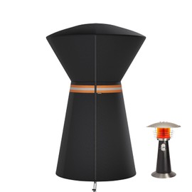 EVRBUL Patio Heater Cover Compatible with Cuisinart COH-500 Portable Tabletop Heater Heavy Duty Waterproof 420D Outdoor Propane Heater Cover with Reflective Strip Durable Zipper Drawstring 17"D×25"H