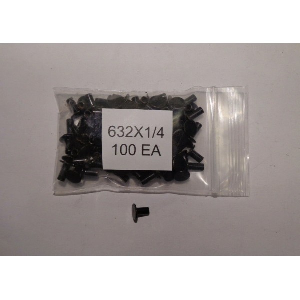 Unbranded UPHOSTERY RIVETS SEMI TUBULAR 4/16 RIVETS 632X1/4 SET OF