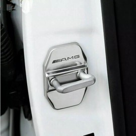 NONE 4X NEW Stainless Steel Door Lock Covers with A.M.G Complete Set OF 4
