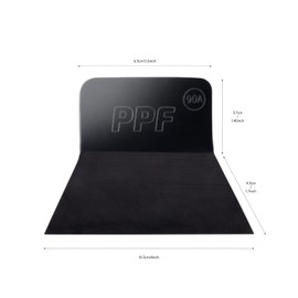 FOSHIO PPF - Herramienta de envoltura de vinilo para escobilla de goma, dureza 90A, raspador de goma antiarañazos, herramienta de tinte de ventana de TPU suave para película de protección de pintura, escobilla para limpieza de ventanas (negro)