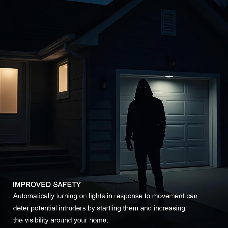 BQHY Motion Sensor Light Bulbs, 5500K Daylight Motion Activated Dusk