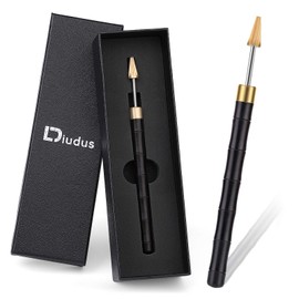 Leather Edge Dye Pen, Sandalwood Handle Stainless Steel Top Edge Dye Roller Oil Pen Belt Finisher Leather DIY Craft