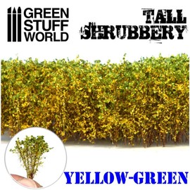 Green Stuff World - Tall Shrubbery - Yellow Green - Miniature Figure - Fantasy