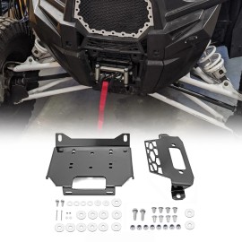 DYSO UTV Winch Mount Plate Bracket for 2014-2019 Polaris RZR XP 1000 & General 1000