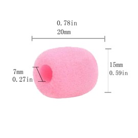 NPTCL 15 Pcs Windscreen Foam Cover for Wireless Lavalier Microphone, Lapel Lav Mic Windscreen Sponge Cover for MAYBESTA/PQRQP/JUDKIOM/AIKELA/EJCC/Caiord/MAXTOP - 7mm Calibre