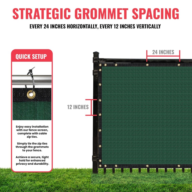SEALTECH Ultra Heavy Duty 200 GSM Privacy Fence Screen –