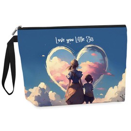 IAXIC Friendship Gifts for Women Sister Makeup Bag Best Friend Gift Encouragement Gift for Teen Cosmetic Bag Sister Gift From Graduation Gifts for Her Travel Cosmetic Pouch Birthday Gifts Love You