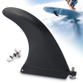 yuejuhe Removable Surfboard Fin, Universal Nylon SUP Fins with Screws for Surfboards, Longboards and Stand-Up Paddleboards (Black)