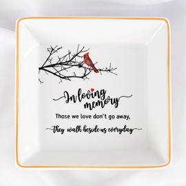 KEMEILA Memorial Gifts for Loss of Mother, Father, Husband, Son, Loved One, Funeral Gifts, Loss of a Mother Sympathy Gifts, Bereavement, Condolences Gifts, Memorial Decor Dish (IN LOVING 01)