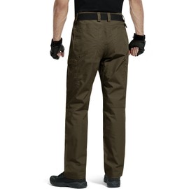 FREE SOLDIER Men's Cargo Pants Water Resistant Ripstop Tactical Pants for Men Work Pants Lightweight Outdoor Hiking Pants Men (Moss Green 34W x 32L)