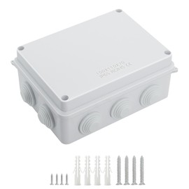 LeMotech ABS Plastic Dustproof Waterproof IP65 Junction Box Universal Electrical Project Housing White External Dimensions 150 x 110 x 70 mm (Pack of 1)