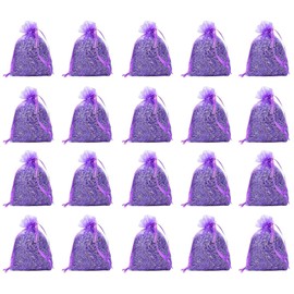 20 Pack Lavender Bags for Wardrobes, Drawers & Cars, Natural Dried lavender Sachets for Moths & Freshness, Empty Lavender Bags to Fill