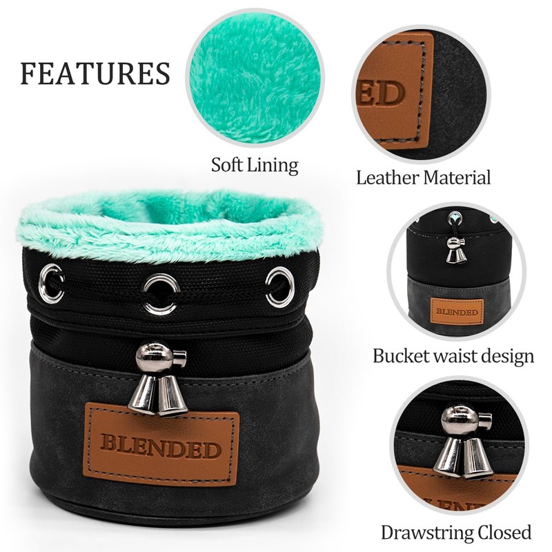BAIRBRE Golf Valuables Pouch,Bucket Waist Design Golf Pouch Bag with