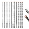 12PCS SDS Plus Rotary Hammer Drill Bits, 12PCS(5/32" to 5/8"