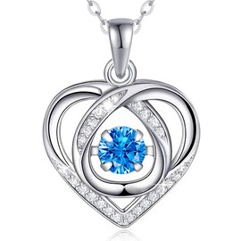 IDOKAWA Collar con colgante para mujer, Zirconia cúbica, Circón