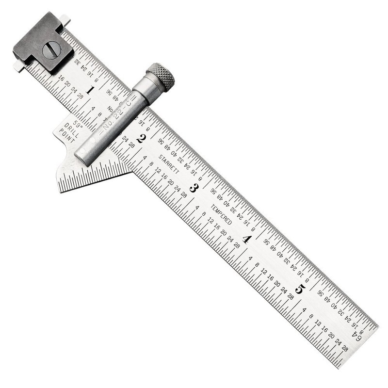 Starrett Drill Point Gauge, High-Precision Measuring Tool, Adjustable Bevel, Stainless