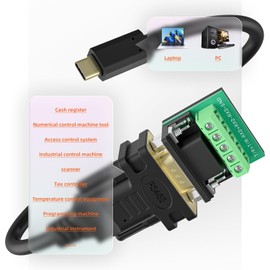 OIKWAN USB C to RS485/RS422 Serial Port Converter Adapter Cable with FTDI Chip Supports Windows 11 10 8 7 XP Mac 10FT…