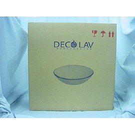 Decolav Artistic White Art Glass Vessel Sink Bathroom Vanity Bowl 1070-WH