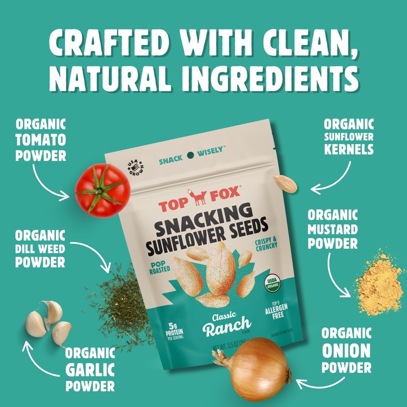 Top Fox Snacks Ranch Sunflower Seeds To Eat (5.5 oz,