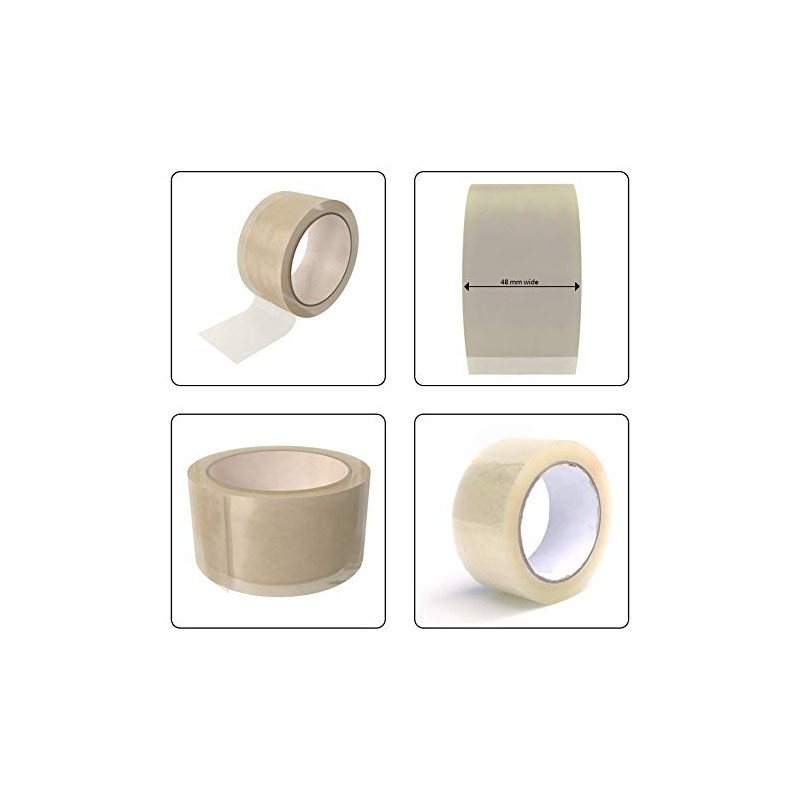 6 Rolls Extra Strong Extra Sticky General-Purpose Sealing Clear Transparent